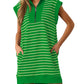 Limited time sale🔥Women's Striped Casual Zipper Cap Sleeve Mini Dress