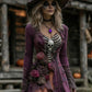 Women's Halloween Rose Skeleton Witch Cosplay Midi Dress