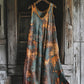 Vintage Rust Art Tank Midi Dress