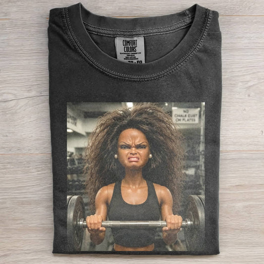 GYM DOLL GIRL FUNNY FACE MEME TEE