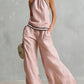 Halterneck Sleeveless Wide-Leg Pants Suit For Women