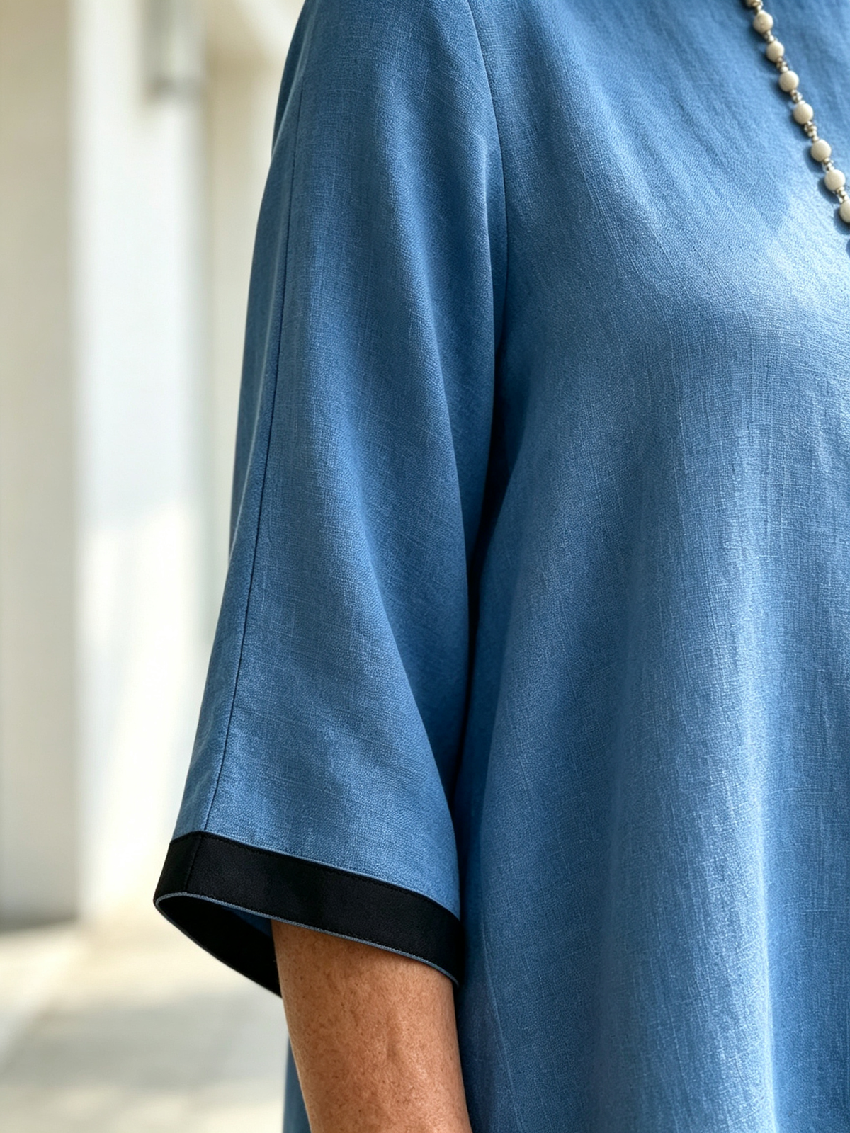2Pcs set female solid color summer bat sleeve robe two-piece set elegant casual style