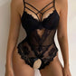 Sexy Lace See-through Mesh Open Crotch Bodysuit