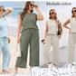 🌺🌺New Arrivals 2025 for Women, Casual Short Sleeve Wide Leg Top, Two Piece Sets