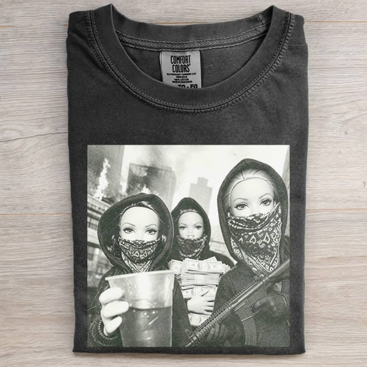 GANGSTER GRIL DOLL FUNNY MEME TEE