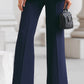 Sophisticated  High-Collar Blazer & Wide-Leg Trousers Set