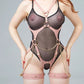 Sexy Leather Bondage Hollow-out Bodysuit