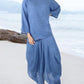 Women'S Casual Round Neck Solid Color Loose Skirt Two-Piece Set
