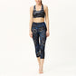 Leaves Butterfly Print Sports Yoga Cropped Leggings Women's Yoga Capri Pants
