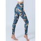 Leaves Print Pants Sports Fitness Yoga High Waist Leggings Women's Yoga Pants