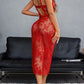 Sexy Floral Lace Mesh See-through Long Camisole Nightgown