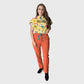 Women's Floral Printed Scrub Set CPJO2