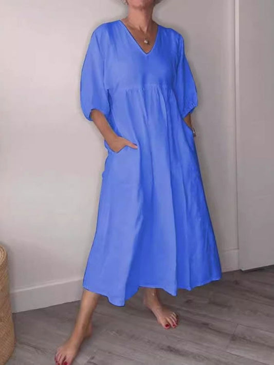 Women's Casual V Neck Dress