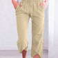 Women's Fashion Casual Drawstring Cropped Pants
