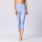 Leaves Butterfly Print Sports Yoga Cropped Leggings Women's Yoga Capri Pants
