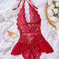 Women's Solid Color Lace Sexy Breathable Lingerie Teddy Bodysuit