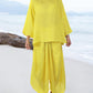 Women'S Casual Round Neck Solid Color Loose Skirt Two-Piece Set