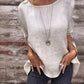 Round Neck Short Sleeve Cotton and Linen Top (Buy 3 Free Shipping)