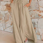 Women's Casual Solid Color Wide Leg Pants