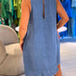 Women's Casual Solid Color Round Neck Sleeveless Splicing Dress