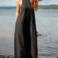 Women's Casual Solid Color Sleeveless Linen Long Dress
