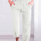 Women's Fashion Casual Drawstring Cropped Pants