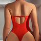 Sexy Halter-neck Sleeveless Sheer Water-soluble Floral Embroidery Lingerie Bodysuit