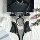 Sexy Mesh See-Through Lace Patchwork Colorblock Bodysuit