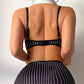 Striped Schoolgirl Cosplay Bodycon Mini Skirt Lingerie Set