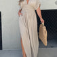 New Slit V-Neck Effortless Maxi Long Dress (Buy 2 Free Shipping)-Pink Laura