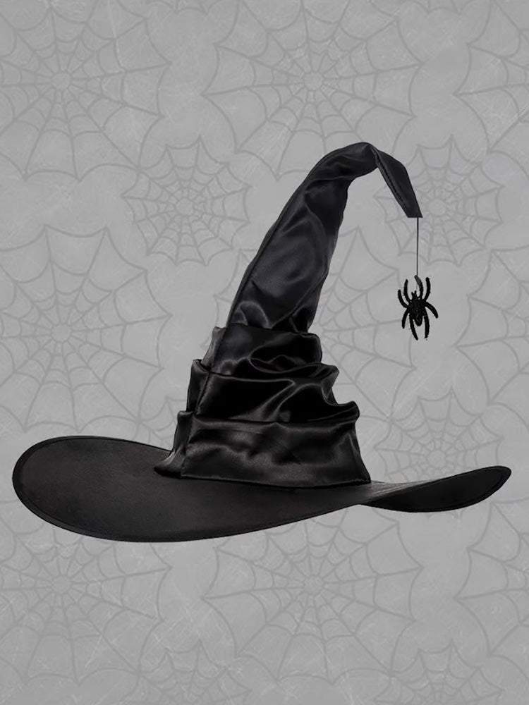 Halloween Gothic Dark Party Ruffled Witch Hat