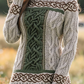 Women's Irish Celtic Knotted Contrast Jacquard Sweater