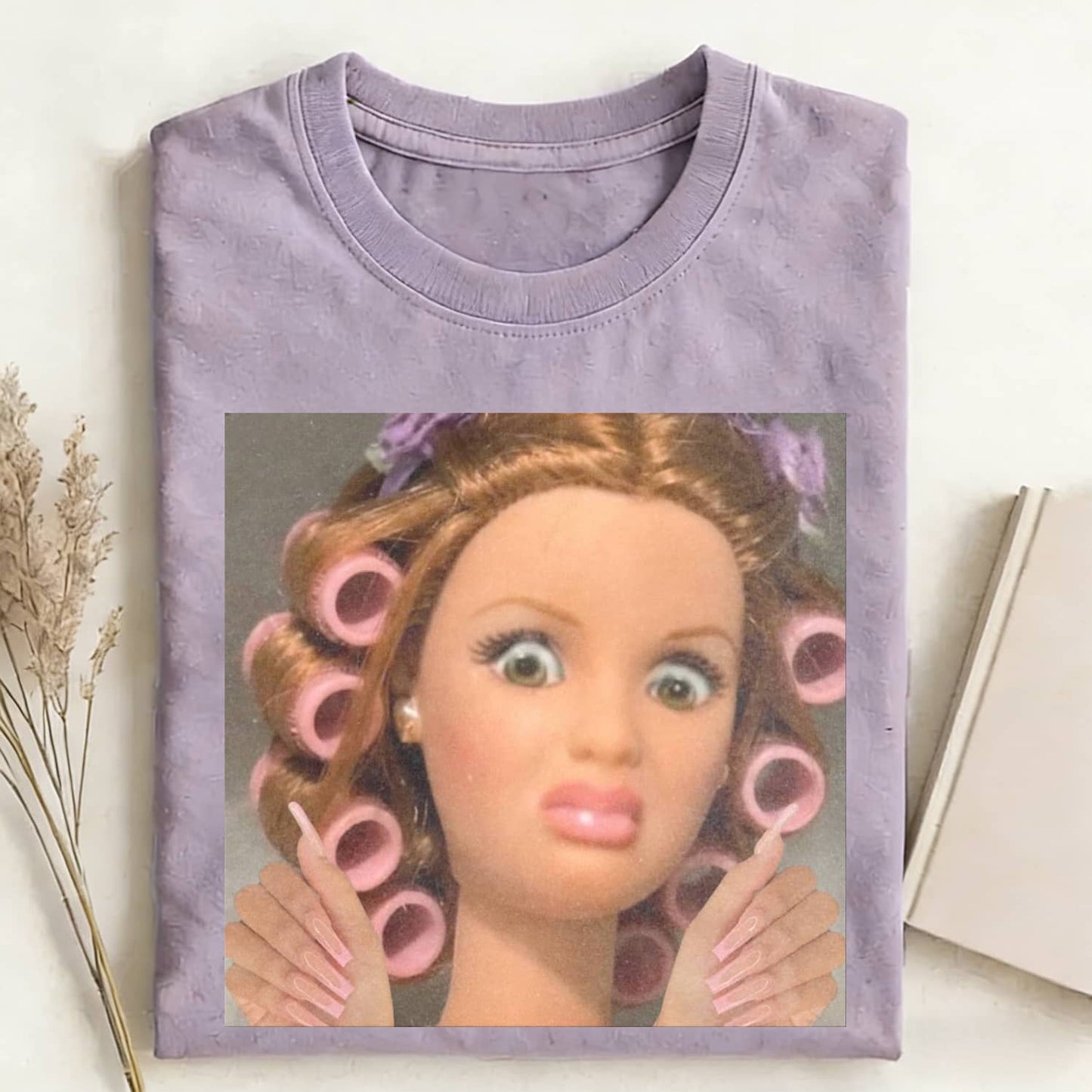 FACE DOLL GIRL FUNNY MEME TEE