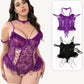 Plus Size Sheer Lace Bodysuits