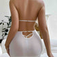 Sexy Lace See-through Backless Halter-neck Bodysuit Nightgown
