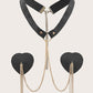 Chain Linked Nipple Cover With Choker