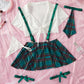 Sexy Fun Schoolgirl Role Play 4 Piece Lingerie Set