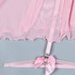 Sexy Lace Mesh See-Through Straps Cross Bow Mesh Ruffled Nightdress