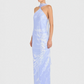 Lavender Halter Scarf Tie Gown