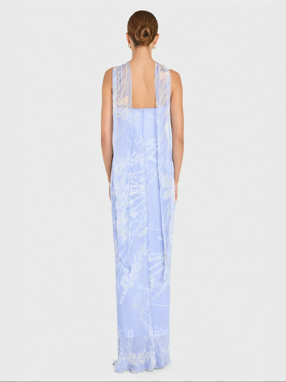 Lavender Halter Scarf Tie Gown