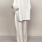 Women'S Casual Solid Color Irregular Cotton And Linen Suit