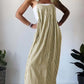 Women'S Casual Striped Suspender Dress