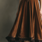 Vintage Three-Quarter Sleeves Lace Velvet Midi Dress