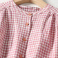 Women's Casual Round Neck Sleeveless Plaid Print Dress