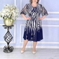 Women's Summer Irregular Striped Chiffon Dress