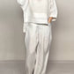 Women'S Casual Solid Color Irregular Cotton And Linen Suit