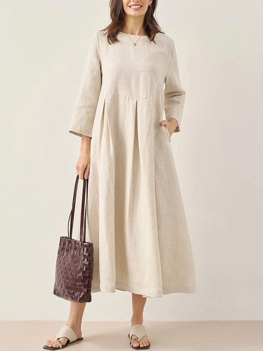 Women's Vintage Casual Solid Color Dress