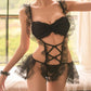 Sexy Maid Lace Mesh See-Through Lingerie