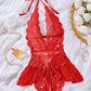 Women's Solid Color Lace Sexy Breathable Lingerie Teddy Bodysuit