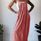 Women'S Casual Striped Suspender Dress